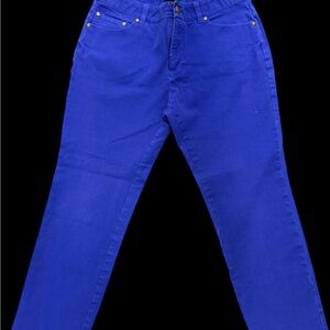 Bright Royal Blue Straight-Leg cotton Jeans